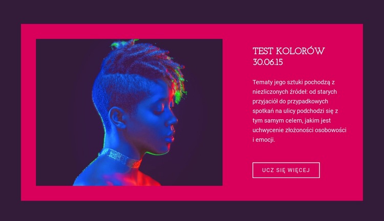 Test koloru Projekt strony internetowej