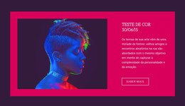 Teste De Cor - Modelo De Site HTML