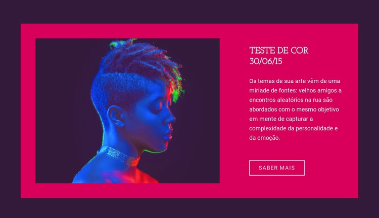 Teste de cor Landing Page