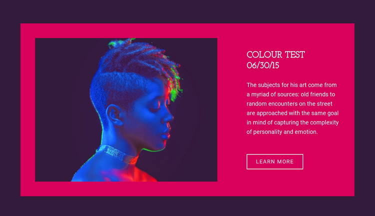 Colour test Squarespace Template Alternative