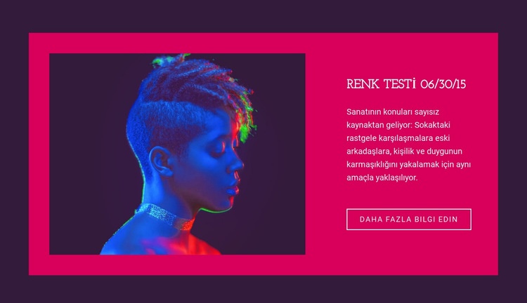 Renk testi Açılış sayfası