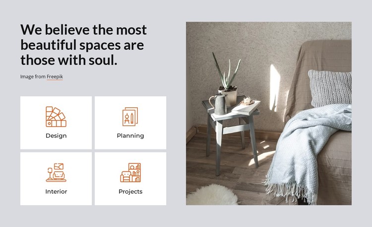 Beautiful spaces design CSS Template