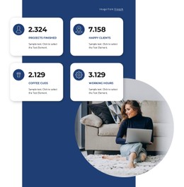 Block with counters and image - CSS Template by Nicepage