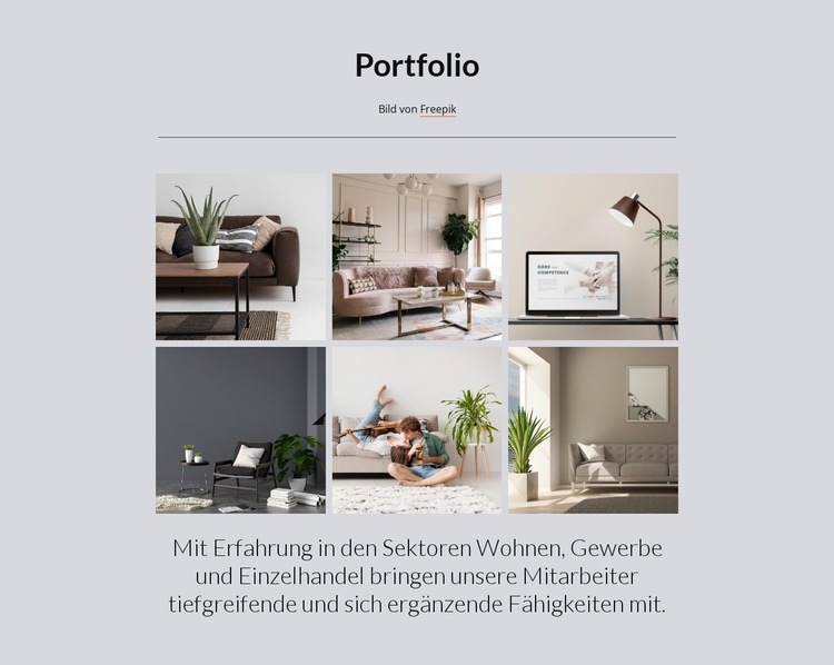 Projekte des Innenstudios Website Builder-Vorlagen