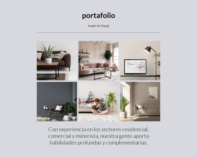 Proyectos de estudio de interiores Diseño de páginas web