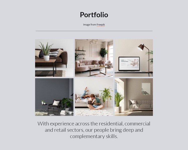 Interior studio projects Homepage Design