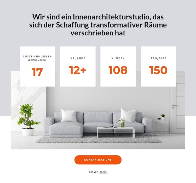 Nummernzähler für Innenstudio CSS-Vorlage