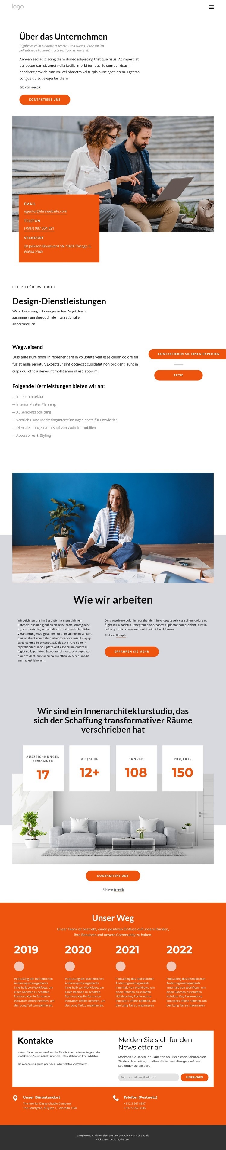 Über das Familieninnenstudio HTML Website Builder