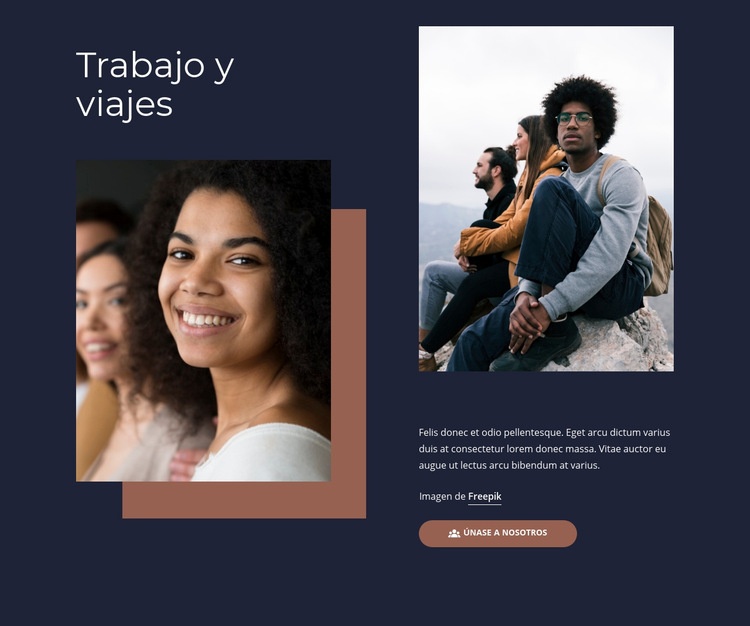 Programas de trabajo y viajes Plantilla HTML