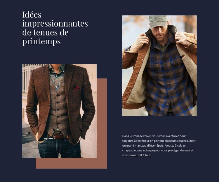 Idées de tenues de printemps Créateur de site Web HTML