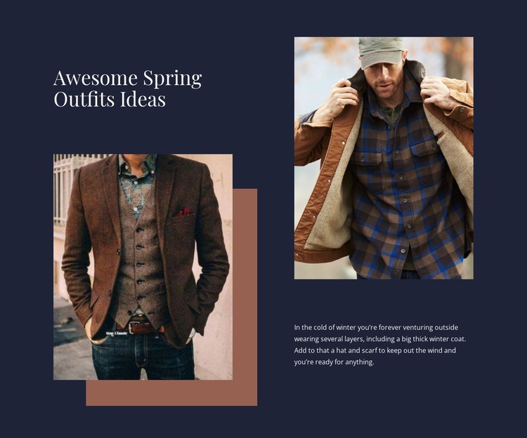 A tavaszi ruhák ötletei Html Weboldal készítő