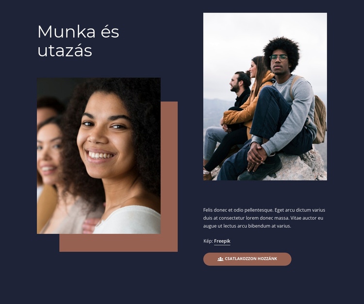 Munka- és utazási programok Sablon