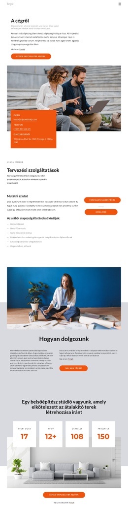 A családi belső stúdióról Weboldal tervezés