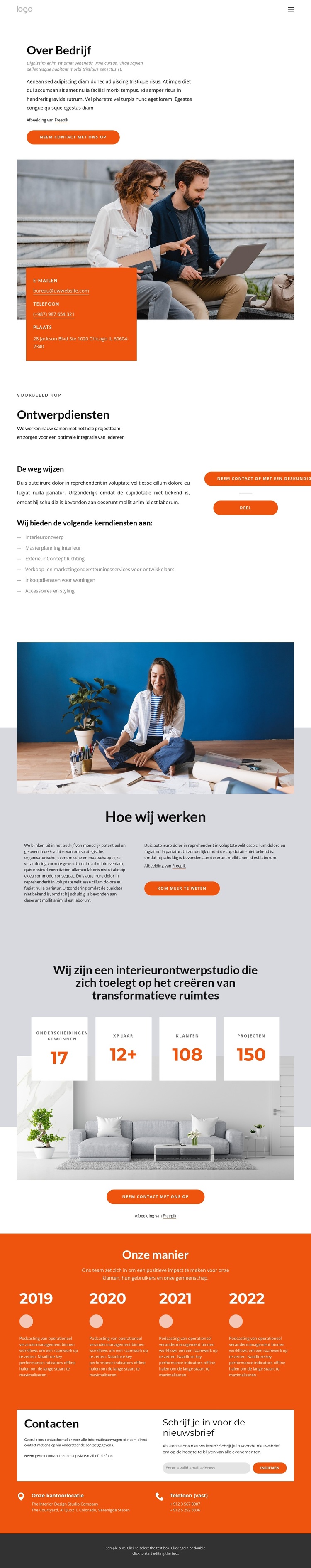 Over familie interieur studio WordPress-thema