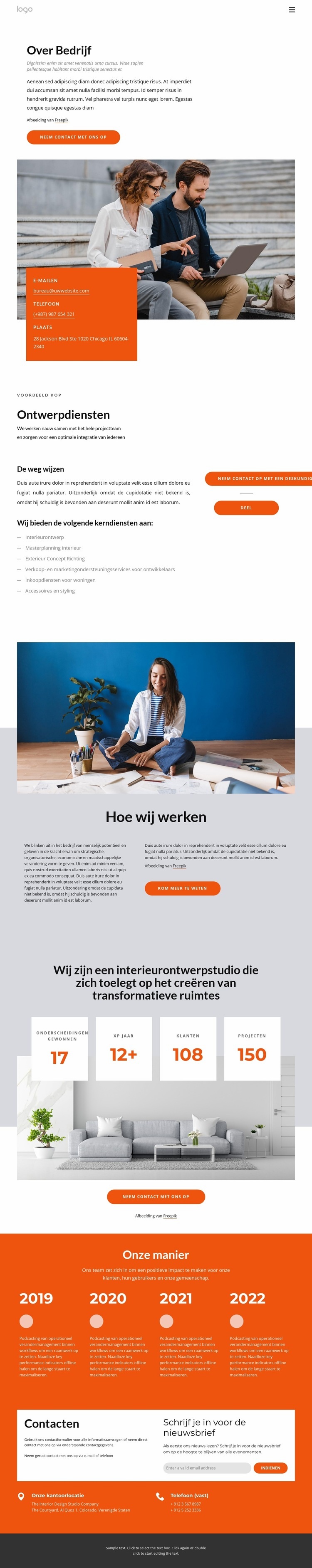 Over familie interieur studio Website Builder-sjablonen