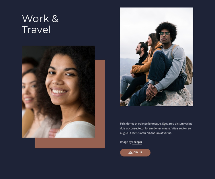 Work & Travel Programs One Page Template