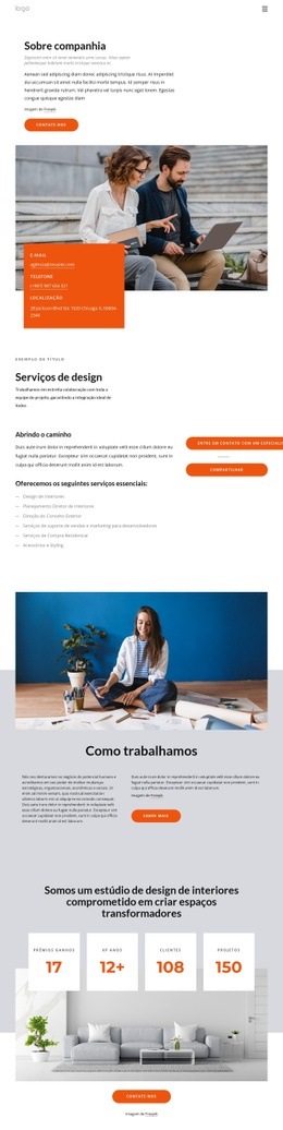 Sobre O Estúdio Interior Familiar - HTML Template Builder