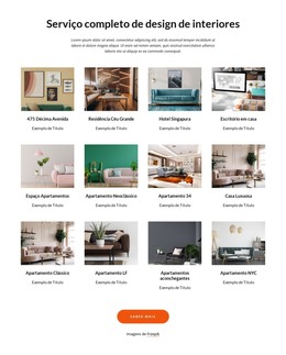 Projetos De Estúdio De Design De Interiores - Modelo De Página HTML