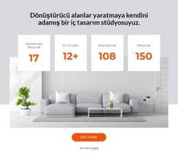 İç Stüdyo Için Sayı Sayaçları Şablon HTML CSS Duyarlı