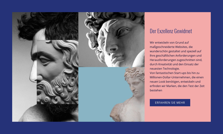 Der Exzellenz gewidmet Website-Vorlage