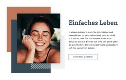 Fantastische Landingpage Für Blog Einfaches Leben