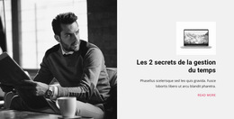 Secrets De La Gestion Du Temps : Modèle De Site Web Simple