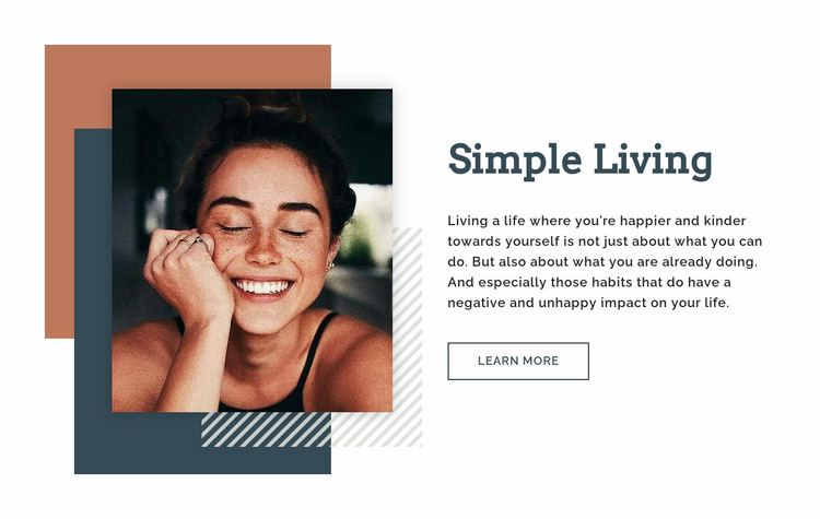 Blog Simple Living Web Page Design