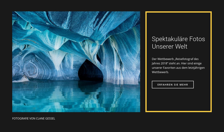 Spektakuläre Fotowelt Website-Vorlage