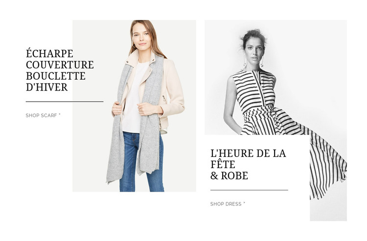 Temps de fête et robe Modèle HTML