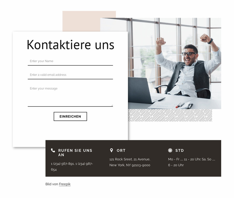 Kontakt mit der Markenagentur Joomla Vorlage