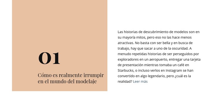 Romper el mundo del modelaje Plantilla CSS