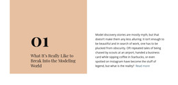 Break Modeling World - Responsive Homepage Design