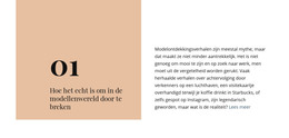 HTML-Paginaontwerp Voor Doorbreek De Modelleringswereld