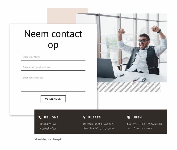 Contact met branding bureau HTML5-sjabloon