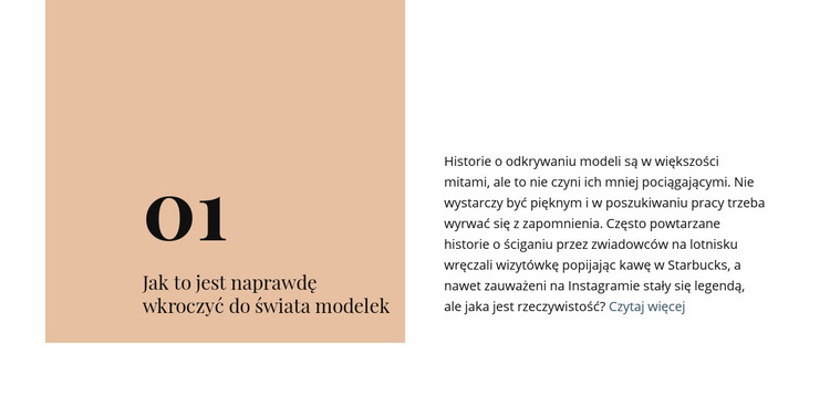 Przełam świat modelek Szablon HTML