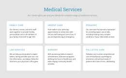 Explore Our Medical Services Basic CSS Template