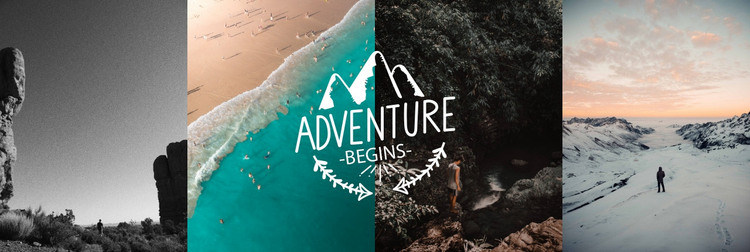 Adventure Begins Homepage Design