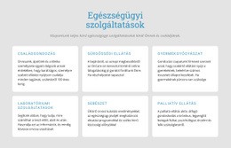 Fedezze Fel Orvosi Szolgáltatásainkat - HTML Oldalsablon