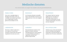 Ontdek Onze Medische Diensten - HTML Builder Drag And Drop