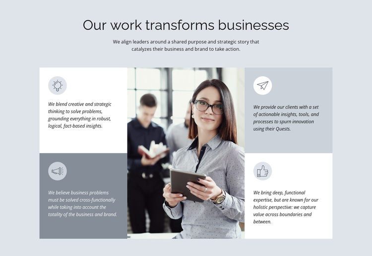 Legendary consulting firm One Page Template