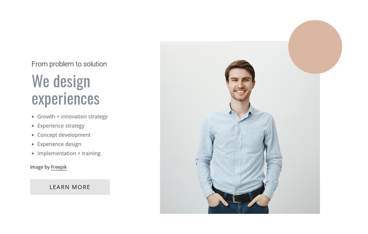 UI design agency One Page Template
