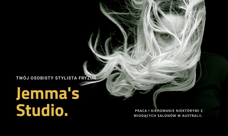 Stylistka fryzur Jemma's Studio Makieta strony internetowej