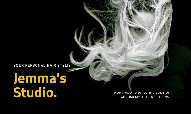 Jemma's Studio hair stylist  Squarespace Template Alternative