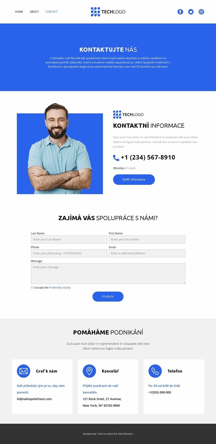 Rádi pomůžeme Šablona CSS