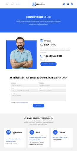 Website-Seite Für Wir Helfen Ihnen Gerne Weiter