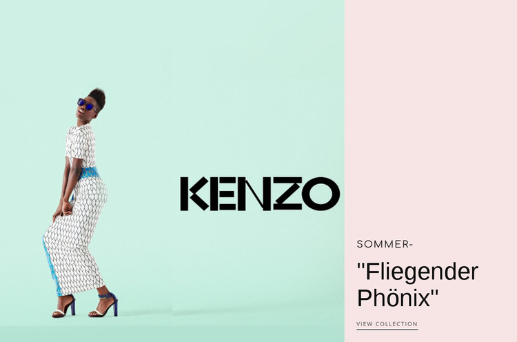 Kenzo Mode HTML-Vorlage