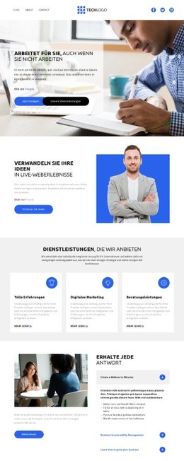 Berufschancen - Benutzerdefinierter Website-Builder