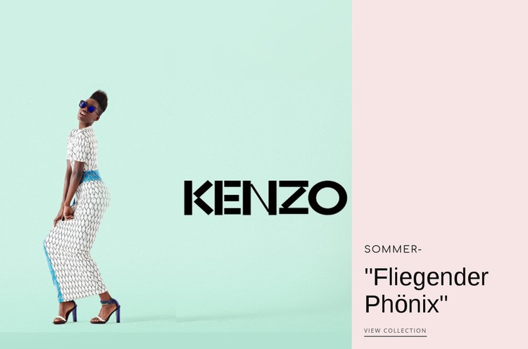 Kenzo Mode Website-Modell