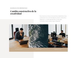 Plantilla De Una Página Para Empresa De Creatividad