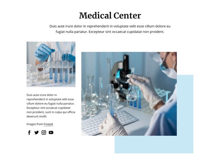 Medical laboratory technologists Homepage Design
